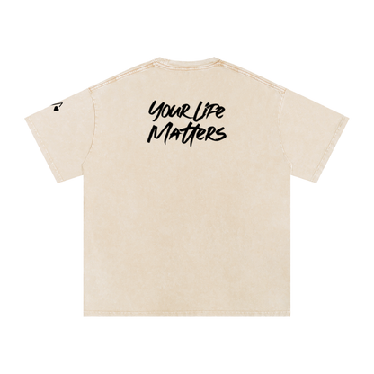 Unisex Snow Washed Oversized T-Shirt