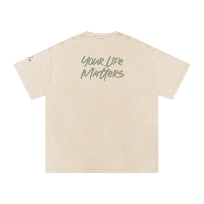 Unisex Snow Washed Oversized T-Shirt
